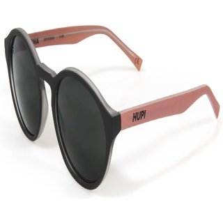 Óculos de Sol HUPI Kona Preto Fosco/Coral Lente Cinza Preto
