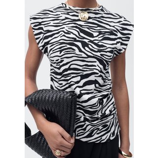 Camiseta Mango Slim Irma Off-White