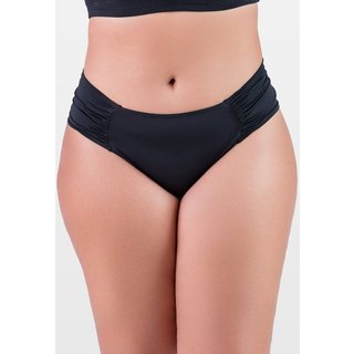 Calcinha Summer Soul Cós Baixo Com Lateral Franzida Plus Size Preta