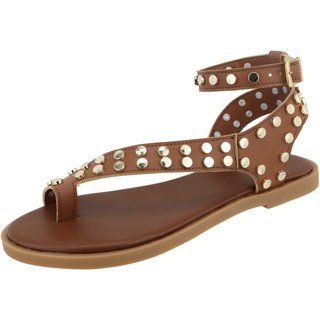 Rasteira Sandália Feminina Bolinhas Lançamento Caramelo Tellini Store