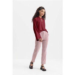 Blusa Feminina Dinamarca Essendi Bordo Bordô