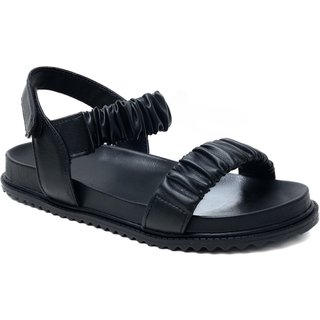 Papete Rasteira Sandalia Flat Preto Tellini Store
