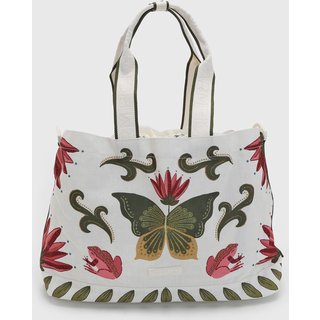 Bolsa Feminina FARM Amazoni Estampada Branca