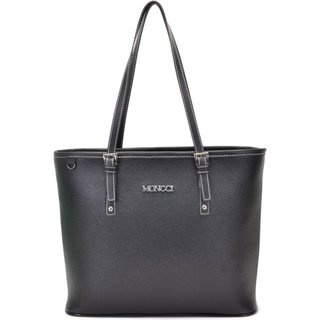 Bolsa Feminina Moncci Grande Ombro Forrada Fivela Roma Preta