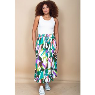 Saia Cabanafree Longa Viscose Estampa Encanto Botânico