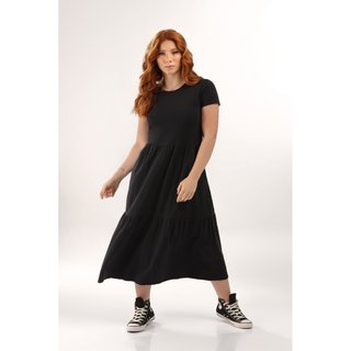 Vestido Marias Longo em Algodão Just Basic Preto