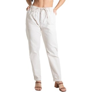 Calça Linho Sawary Mom - 280305 - Bege - Sawary