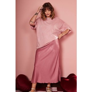 Saia In Love Midi Cetim Paola Rose