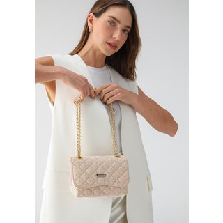 Bolsa Feminina Maria Milão Lateral Pequena Matelassê Palha