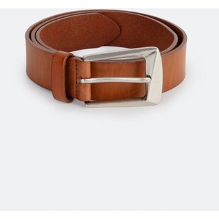 Cinto Feminino Em Couro Com Fivela Prateada Hering