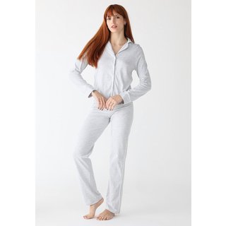 Conjunto de Pijama Hering Longo Americano Cinza