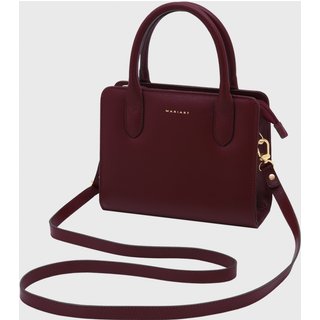 Bolsa Transversal de Couro Mariart Mangaba Rubi
