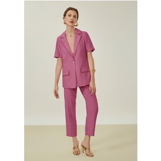 Calça Maria Valentina Skinny Alta Rosa