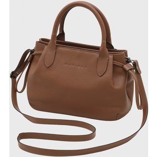 Bolsa Transversal de Couro Mariart Mini Capitólio Camel
