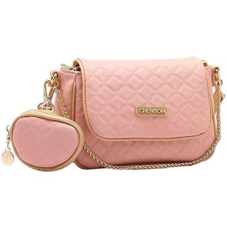 Bolsa Feminina Transversal Chenson Cg84981 1828498 Rosa