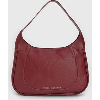 Bolsa Tiracolo Feminina Jorge Bischoff Hobo Vermelha