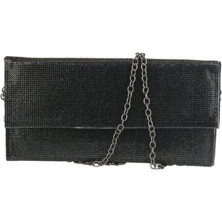 Carteira Crisfael Clutch Strass Festa Preto - Haik