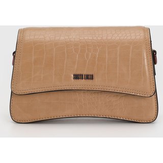 Bolsa Feminina Santa Lolla Alça Ajustável Croco Nude