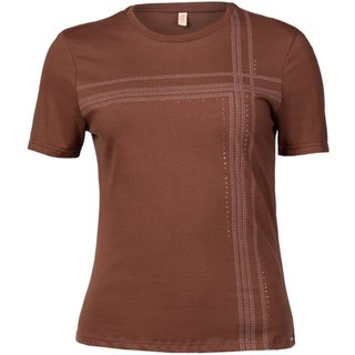 Blusa Feminina Cativa Estampa com Strass Marrom