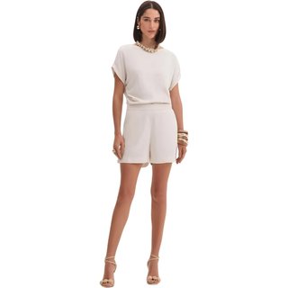 Shorts Curto Solto Feminino Flor De Lis