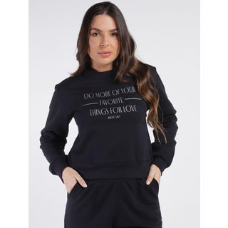 Moletom Cropped Feminino PRETO