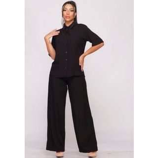 Conjunto Calça e Camisa Viscose B’Bonnie Manu Preto