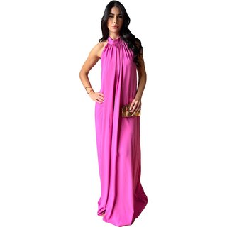 Vestido Feste Miesse Decote Costas Rosa Pink