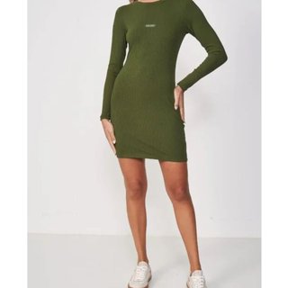 Vestido Canelado Colcci Sport Verde