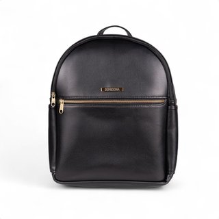 Mochila Feminina Domidona Grande Minimalista Alças Ajustáveis Preta