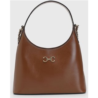 Bolsa Média Capodarte Corrente Logo Metálico Mogno