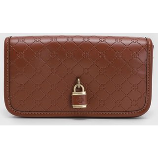 Bolsa Média Feminina Capodarte Monograma Camel