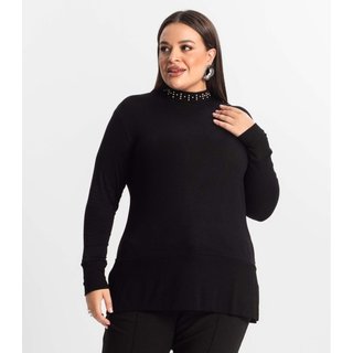 Blusão Feminino Plus Size Secret Glam Preto