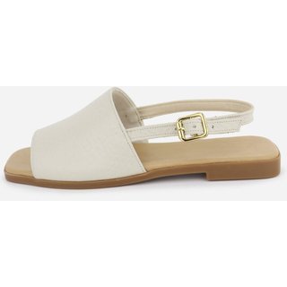 Sandália Off Conforto Casual Maria Paula Rasteira White
