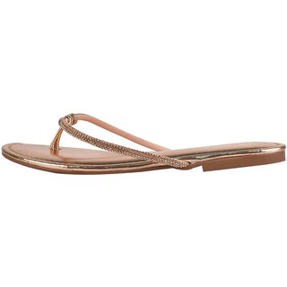 Sandália Feminina Rasteira Chinelo Verão Strass Brilho Dia a Dia Confortável
