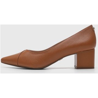 Scarpin Feminino Jorge Bischoff Salto Bloco Caramelo