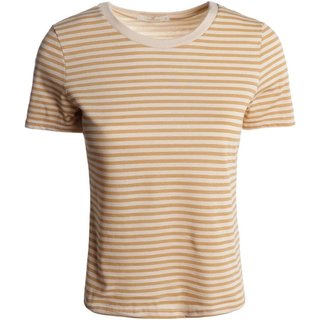 Blusa Malha Confort Listrada Cativa Feminina BEGE