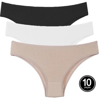 Kit 10 Calcinhas Modelo Tanga A10 Sortido