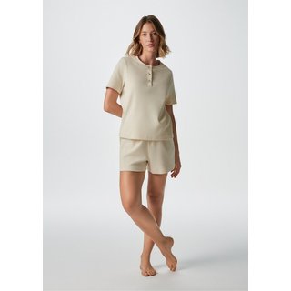 Pijama Curto Feminino Em Ribana Hering