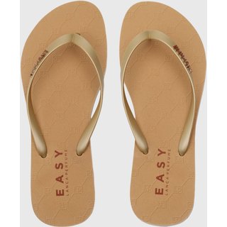 Chinelo Feminino Lança Perfume Tiras Metalizadas Caramelo
