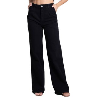 Calça Sarja Sawary Wide Leg - 281791 - Preto - Sawary