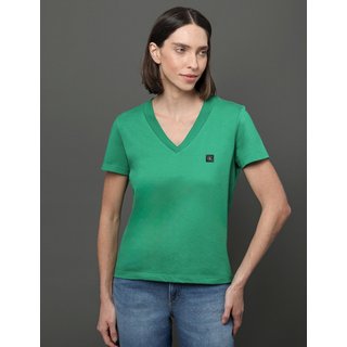 Camiseta Feminina Algodão Egípcio Calvin Klein Jeans - Verde Médio Calvin Klein Jeans