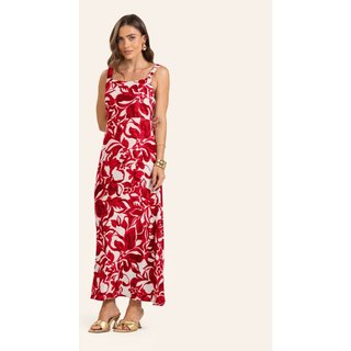Vestido Midi em Linho Feminino Endless Vermelho