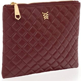 Necessaire Quadrada Matelassé Vinho Vermelho