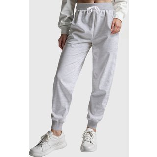 Calça Feminina Cinza Moletom Slim Conforto Flanelado Cintura com Cordão Benellys