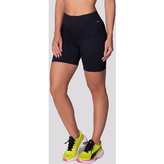 Shorts Canelado Selene Sem Costura Feminino Preto