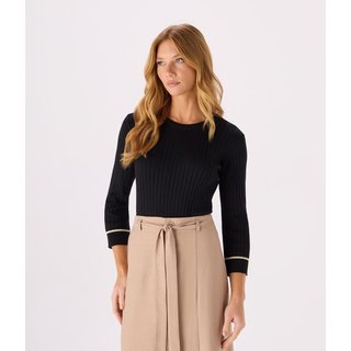 Blusa Makenji Tricot Com Lurex Na Barra Feminina Preta