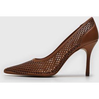 Scarpin Luiza Barcelos Microfuro Marrom
