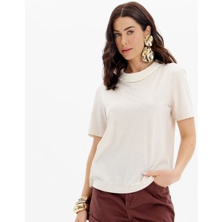 Camiseta Lança Perfume Bordado Ou25 Off White Feminino