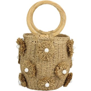 Bolsa Crisfael Palha Praia Verão Caramelo - Laureana