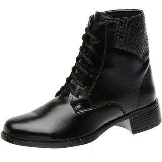 Bota Cano Médio Feminina Mr Try Shoes Casual Salto Baixo Preto